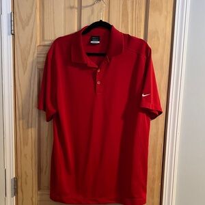 Nike Men's Vibrant Red Polo Shirt